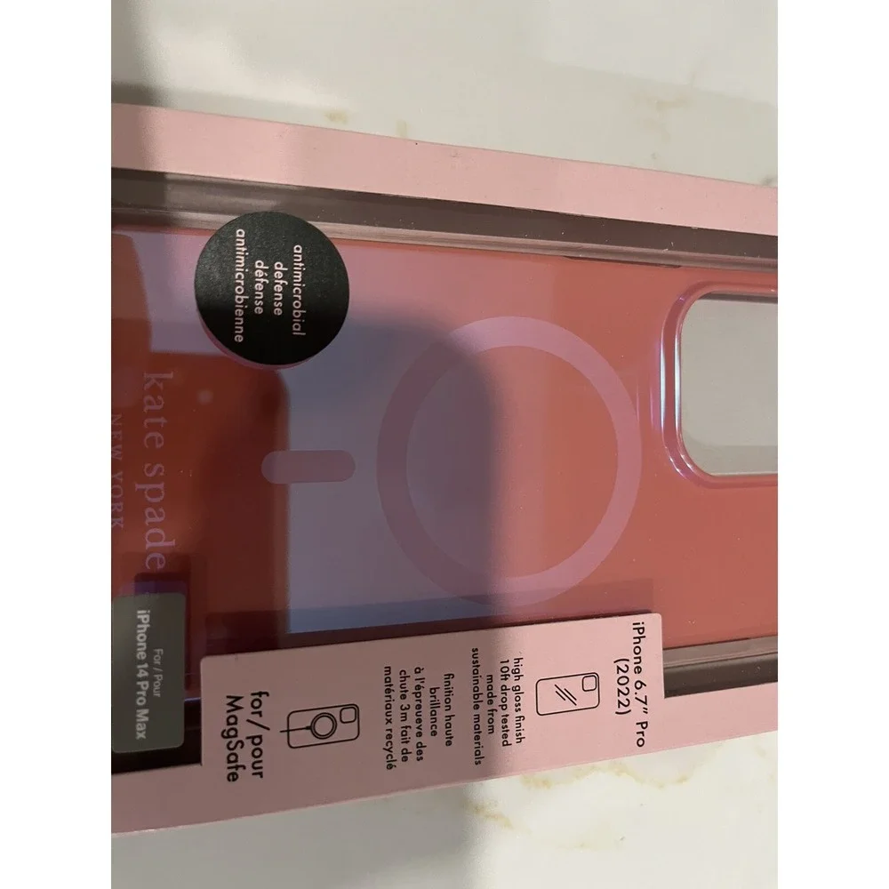 Kate Spade NY Protective Hardshell Case for FITS IPhone 14 PRO MAX pink